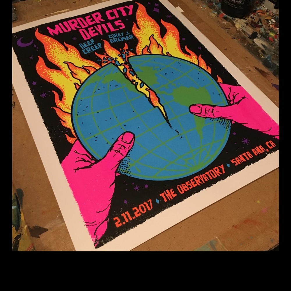 Murder City Devils - 2.11.17 - poster by Pink Bike Ralph
